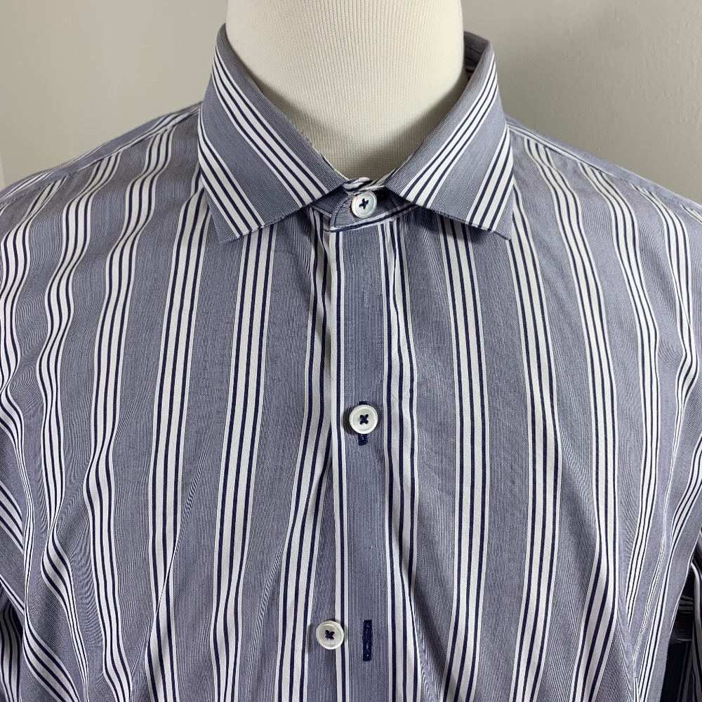 Zachary Prell Striped Button Down Dress Shirt
